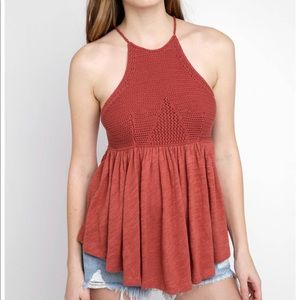 Free people crochet tank! NEW WITH TAGS
